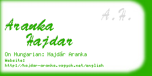 aranka hajdar business card